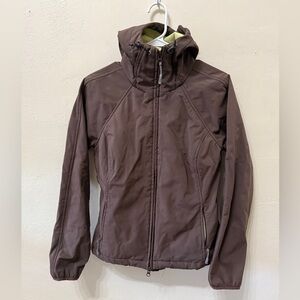 Athleta hooded weatherproof jacket with fleece lining . Women’s XS.